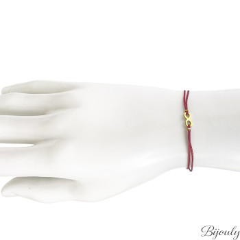 Bracelet cordon motif infini – Acier doré (coloris 1) | Bijouly