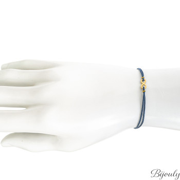 Bracelet cordon motif infini – Acier doré (coloris 2) | Bijouly
