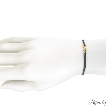 Bracelet cordon motif infini – Acier doré (coloris 3) | Bijouly
