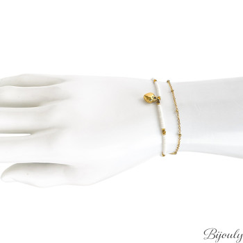 Bracelet IP jaune et verre – Acier (v.1) | Bijouly