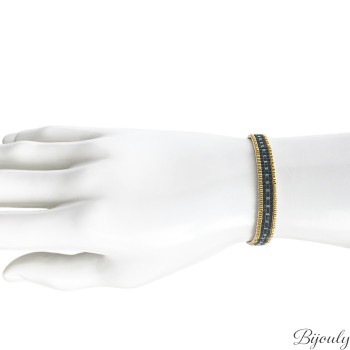 Bracelet cordon coton multicolore – Acier doré (coloris 1) | Bijouly