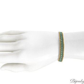 Bracelet cordon coton multicolore – Acier doré (coloris 3) | Bijouly
