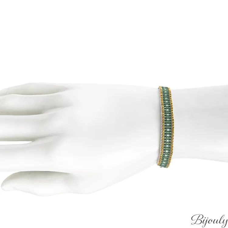 Bracelet cordon coton multicolore – Acier doré (coloris 3) | Bijouly