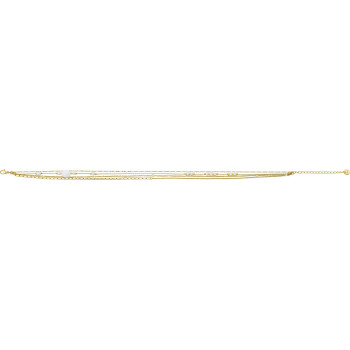 Bracelet Multi-rangs Lumière — Jaspe Blanc & Doré | Bijouly