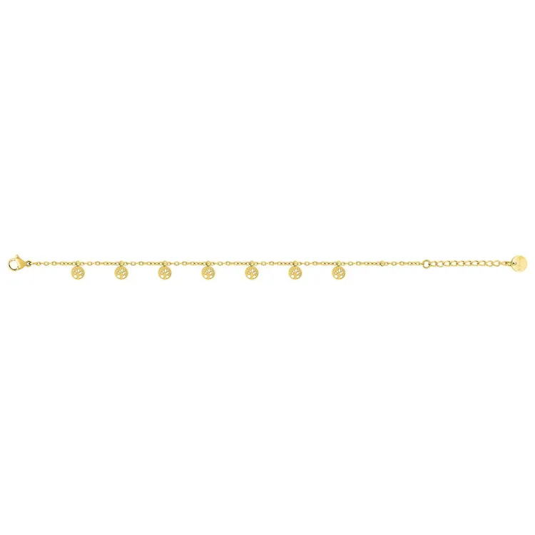 Bracelet Arbre de Vie — Breloques Rondes Dorées | Bijouly