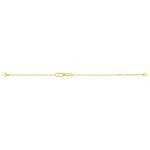 Bracelet Trombone — maillon oblong et chaîne fine dorée