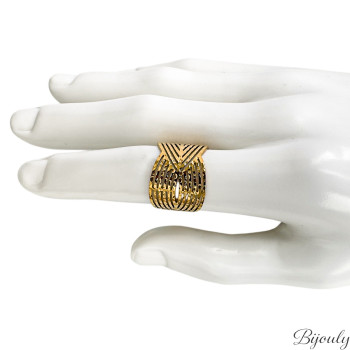 Bague ajustable – Acier doré | Bijouly