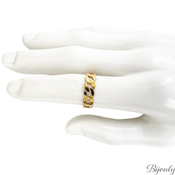 Bague ajustable fine – Acier doré | Bijouly