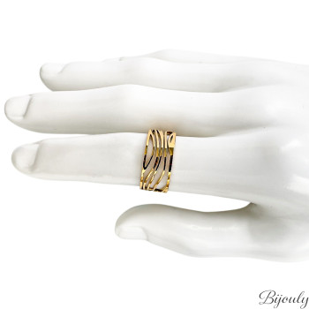 Bague ajustable – Acier doré | Bijouly