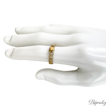 Bague ajustable très fine – Acier doré | Bijouly