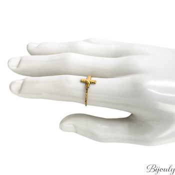Bague ajustable micro – Acier doré | Bijouly