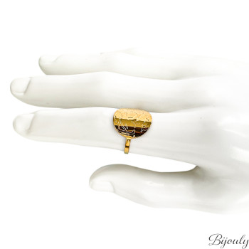 Bague ajustable – Acier doré | Bijouly