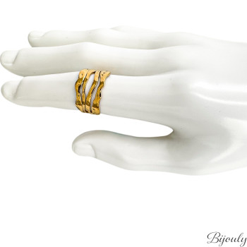 Bague ajustable – Acier doré | Bijouly