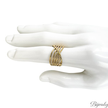 Bague ajustable – Acier doré | Bijouly