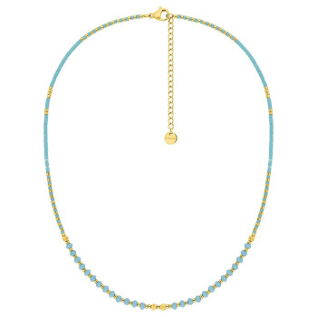 Parure collier & bracelet turquoise et doré | Bijouly