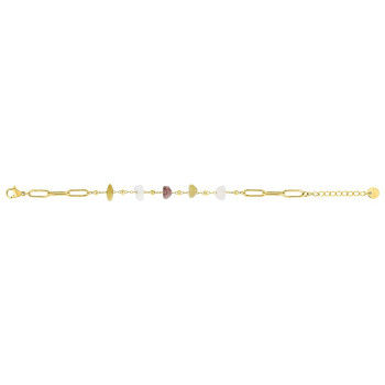 Parure jade doré – Collier & bracelet chaîne | Bijouly