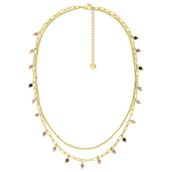 Parure Aurore – Collier & bracelet tourmaline rose | Bijouly