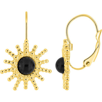 Parure Éclipse – Boucles & bague agate noire | Bijouly