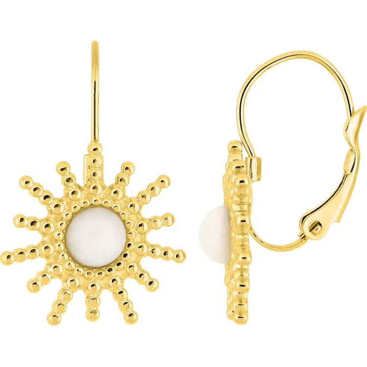 Parure Solstice – Boucles & bague agate blanche | Bijouly