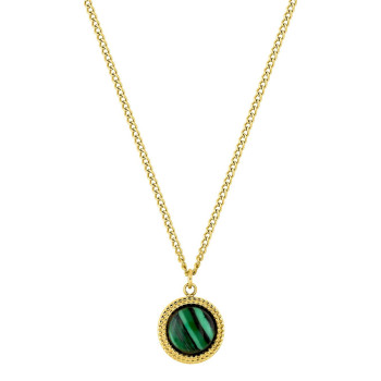 Parure Amazone – Collier & bijoux malachite dorée | Bijouly