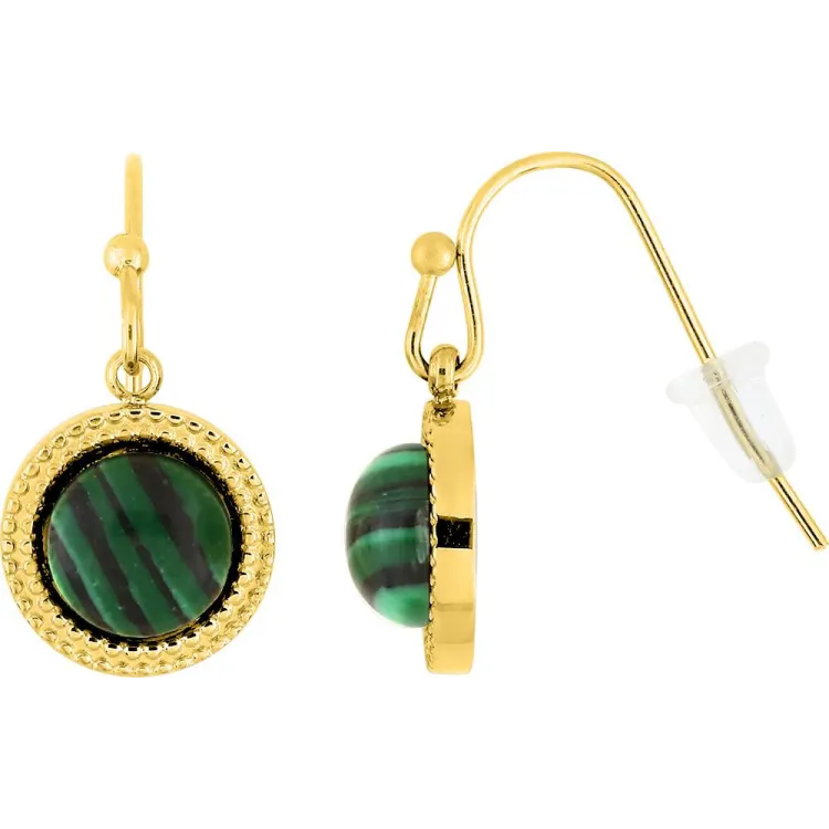 Parure Amazone – Collier & bijoux malachite dorée | Bijouly