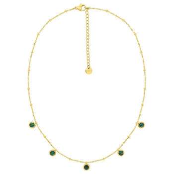 Parure Canopée – Malachite & chaîne dorée | Bijouly