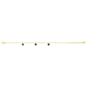 Parure Canopée – Malachite & chaîne dorée | Bijouly