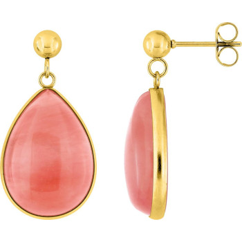 Parure Pivoine – Collier & boucles jade rose | Bijouly