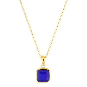 Parure Lapis – Agate bleue & doré, 4 pièces | Bijouly