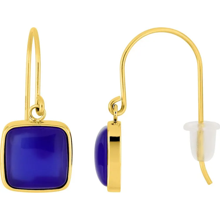 Parure Lapis – Agate bleue & doré, 4 pièces | Bijouly