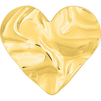 Parure Fusion – Broche cœur & bague doré sculpté | Bijouly