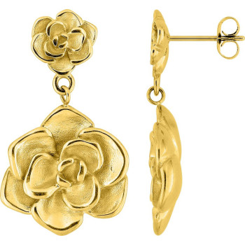 Parure Rosa – Collier & boucles fleur dorée | Bijouly