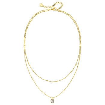 Parure Clarté – Cristal blanc taille émeraude | Bijouly