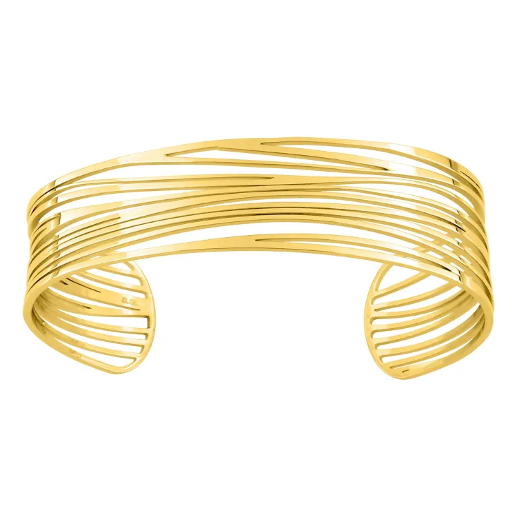 Parure Zéphyr – Bijoux ajourés ondulés dorés | Bijouly
