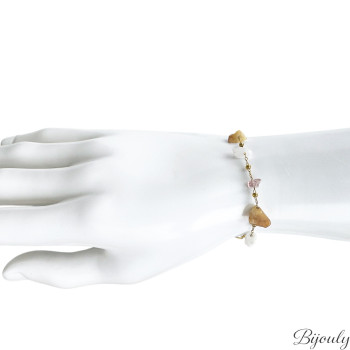 Parure jade doré – Collier & bracelet chaîne | Bijouly