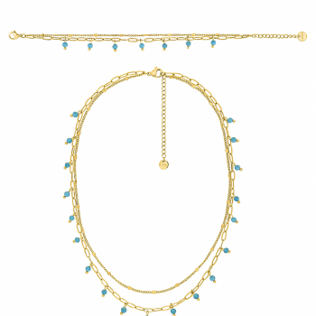 Parure Marina – Collier & bracelet double rang | Bijouly