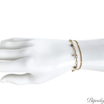 Parure Aurore – Collier & bracelet tourmaline rose | Bijouly