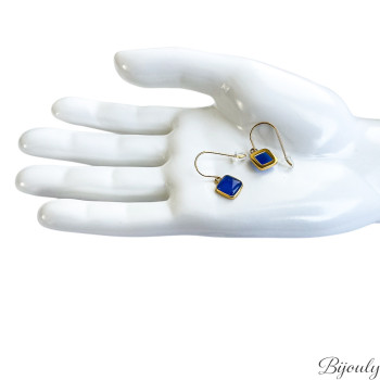 Parure Lapis – Agate bleue & doré, 4 pièces | Bijouly
