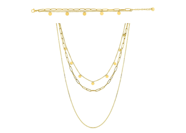Parure Constellation – Collier multi-rangs doré | Bijouly
