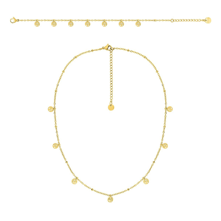 Parure Eden – Arbre de vie & chaîne dorée | Bijouly
