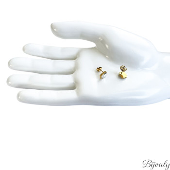 Parure Clarté – Cristal blanc taille émeraude | Bijouly
