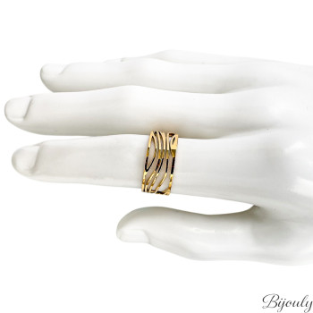 Parure Zéphyr – Bijoux ajourés ondulés dorés | Bijouly