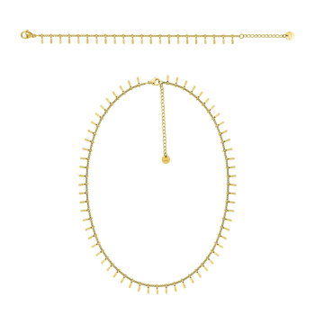 Parure Charleston – Collier & bracelet frange dorée | Bijouly