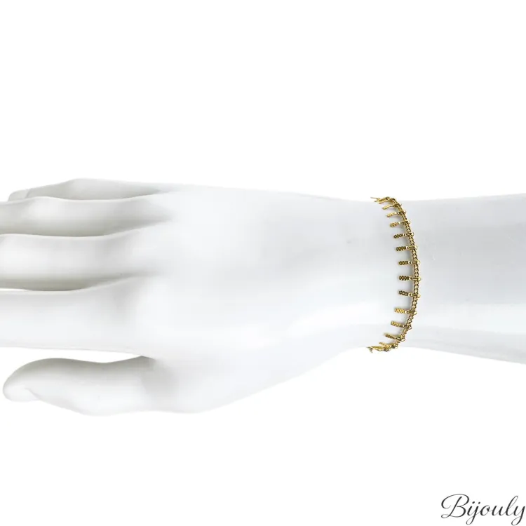 Parure Charleston – Collier & bracelet frange dorée | Bijouly