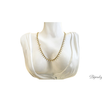 Parure Charleston – Collier & bracelet frange dorée | Bijouly