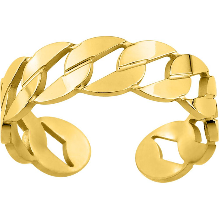 Bague ajustable fine – Acier doré | Bijouly