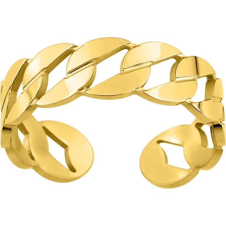 Bague ajustable fine – Acier doré | Bijouly