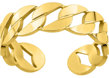 Bague ajustable fine – Acier doré | Bijouly