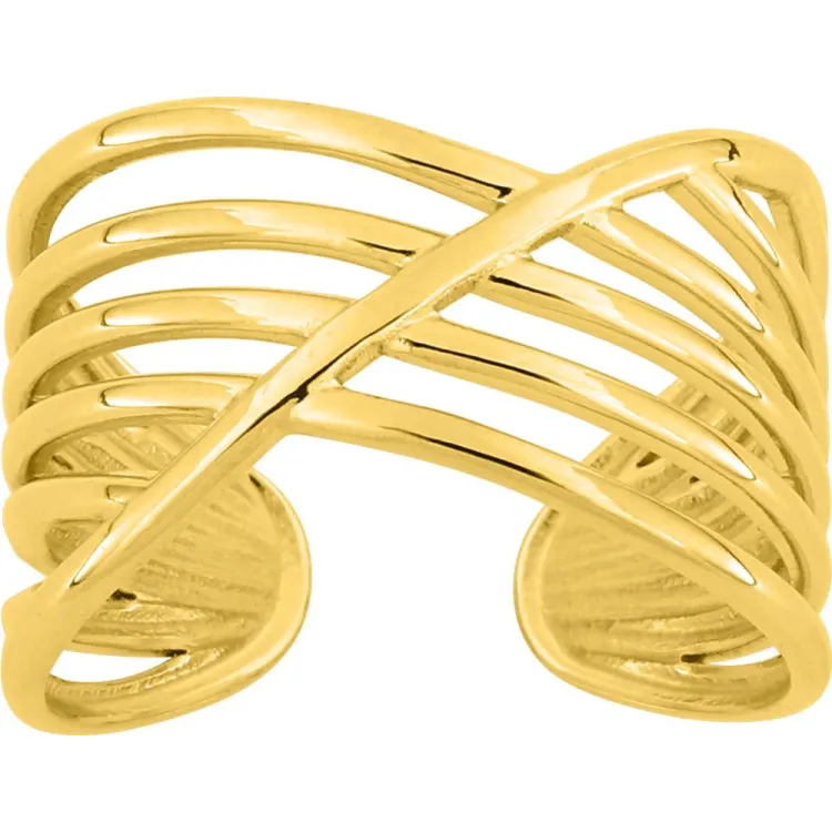Bague ajustable – Acier doré | Bijouly