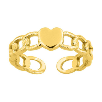 Bague ajustable très fine – Acier doré | Bijouly